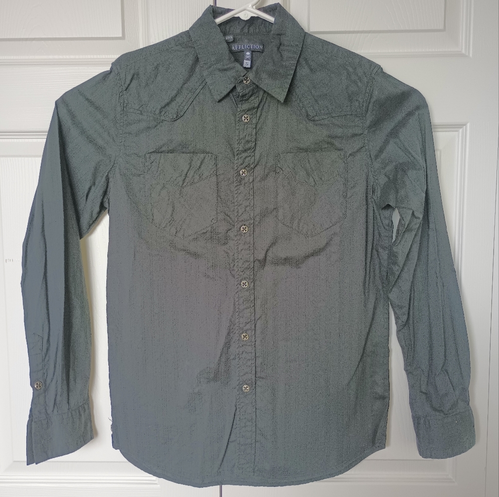 Affliction black dress shirt